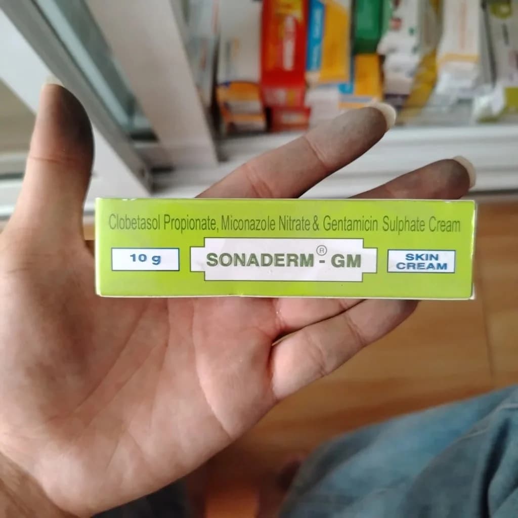 SONADERM-GM Clobetasol propionate 0.05% w/w / miconazole nitrate 2% w/w / gentamicin sulfate 0.1% w/w