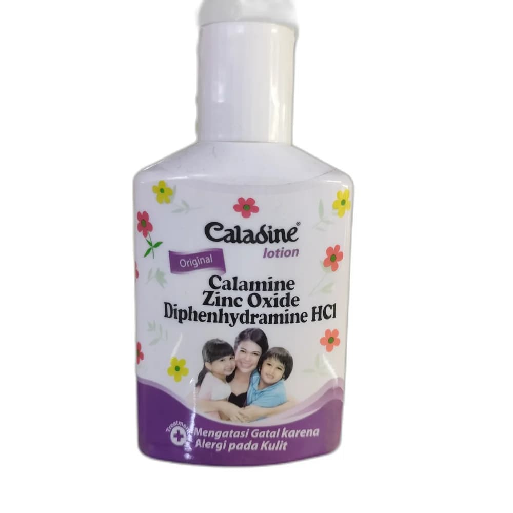 Caladine Calamine 5%, Zinc Oxide 10%, Diphenhydramine HCl 2% (per label)