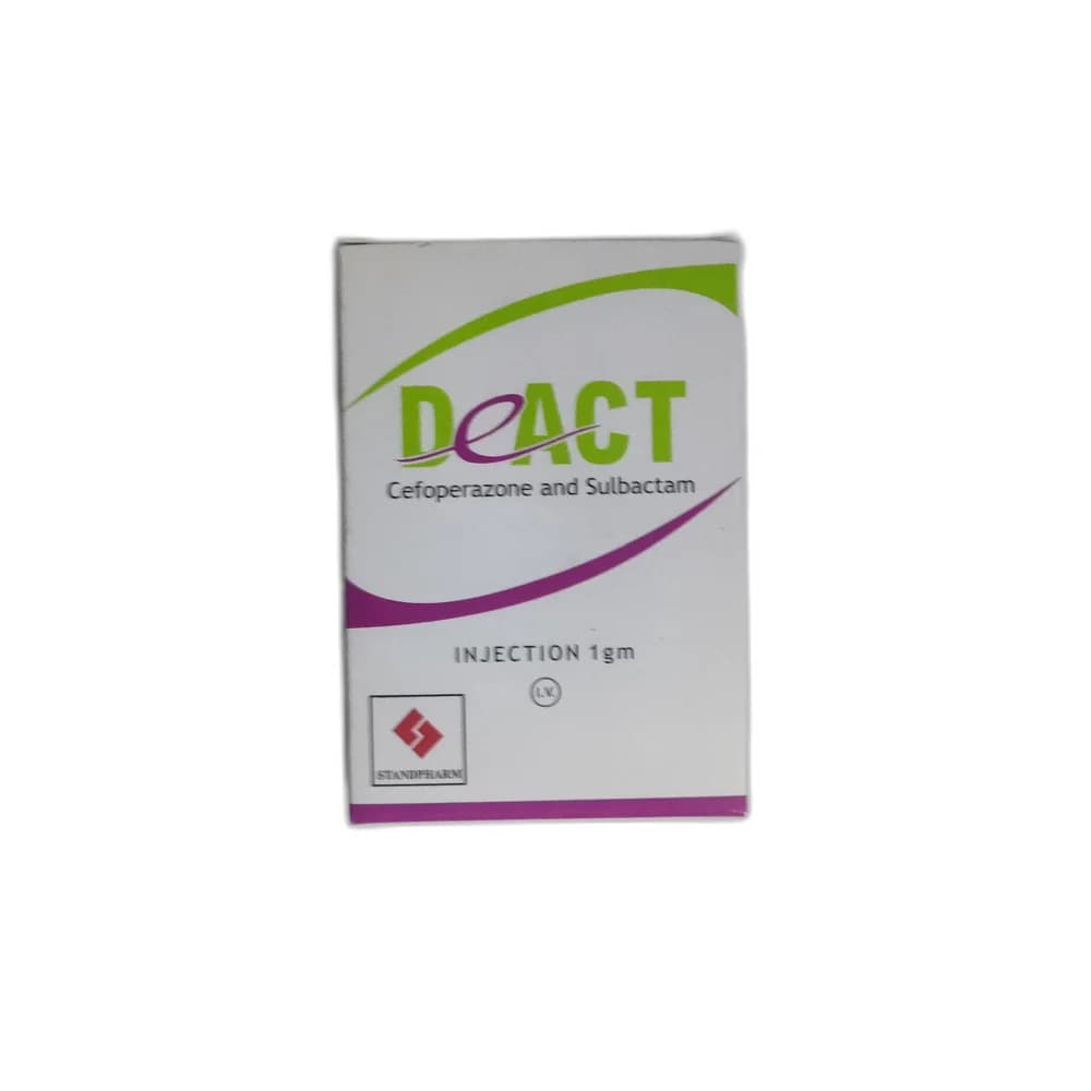 Deact 1 gm (Cefoperazone 500 mg + Sulbactam 500 mg)