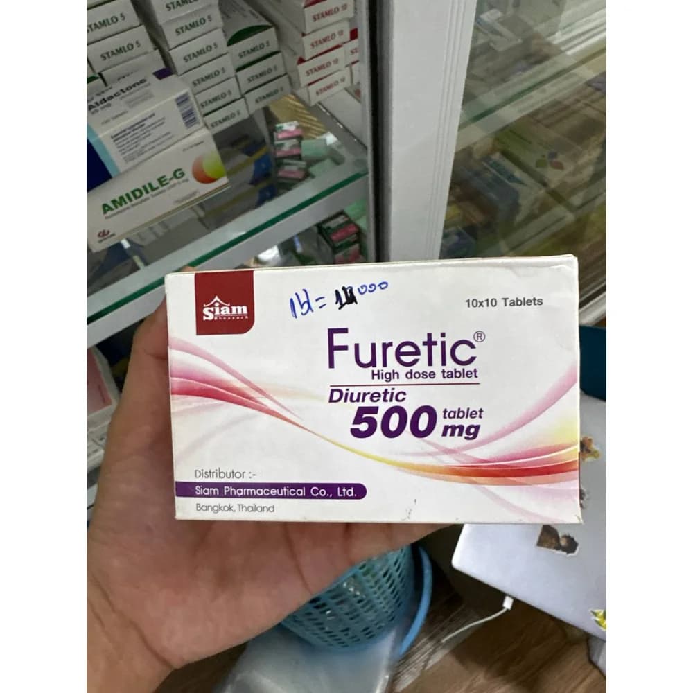 Furetic 500 mg high-dose diuretic tablets, 10 x 10 tablets