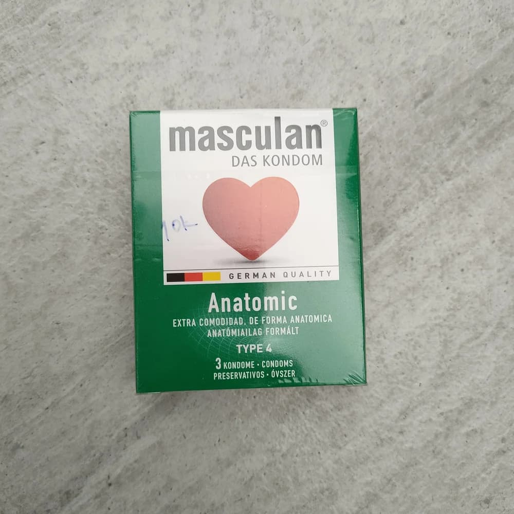 Masculan Anatomic Type 4 condom, 3 condoms
