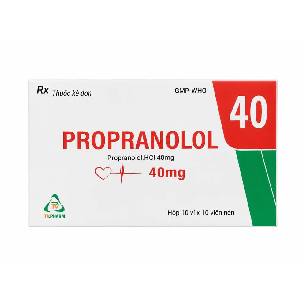 Propranolol Propranolol hydrochloride 40 mg
