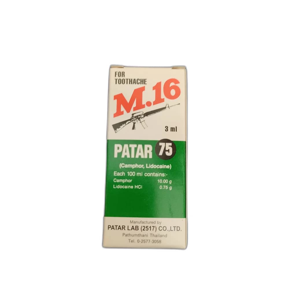 M.16 Patar 75 Camphor 10% w/v, Lidocaine HCl 0.75% w/v