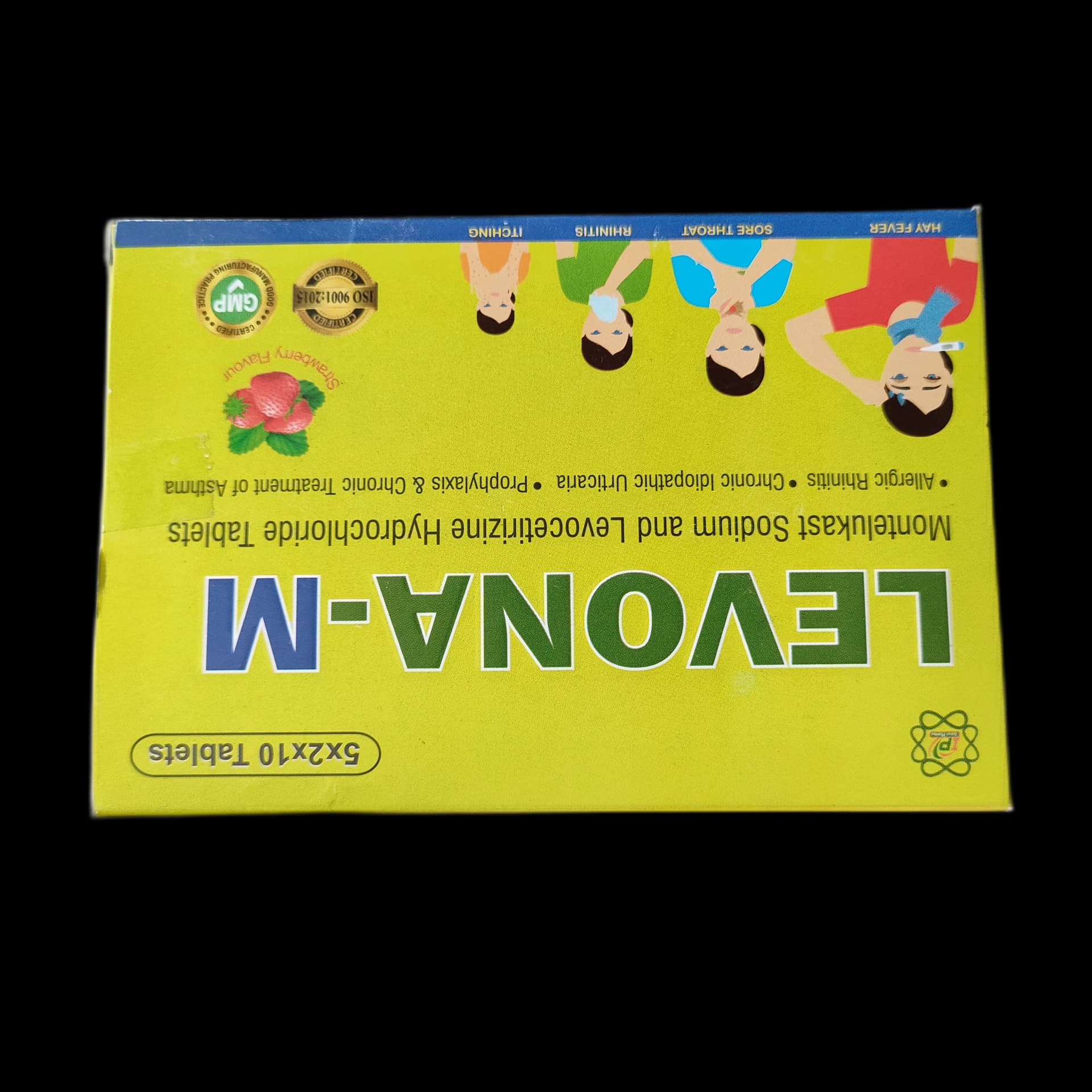 Levona-M Montelukast Sodium BP eq. to Montelukast 10mg, Levocetirizine Hydrochloride USP 5mg