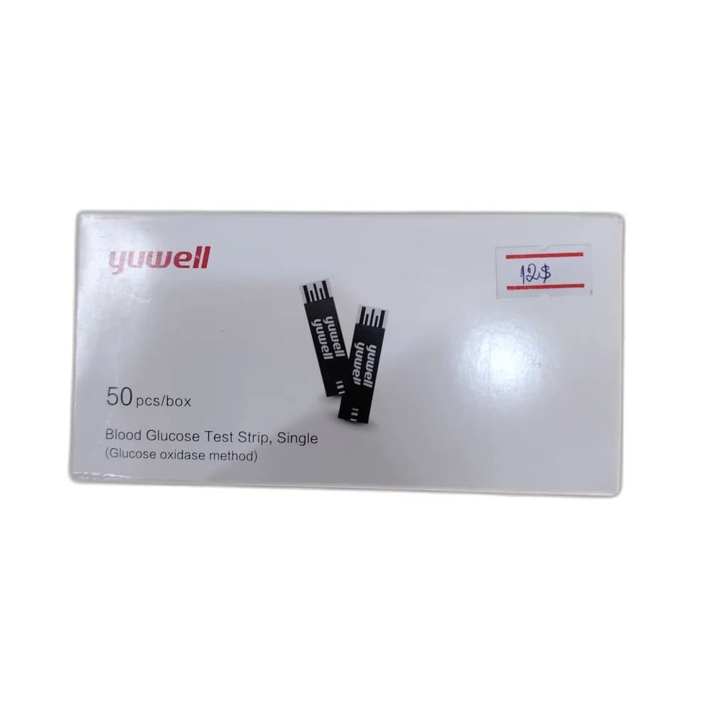Yuwell Y330 Model Y330, 5 electrodes; box of 50 individually wrapped strips; micro-capacity blood sampling, rapid testing; in vitro diagnostic use for lay self-testing of fresh capillary whole blood