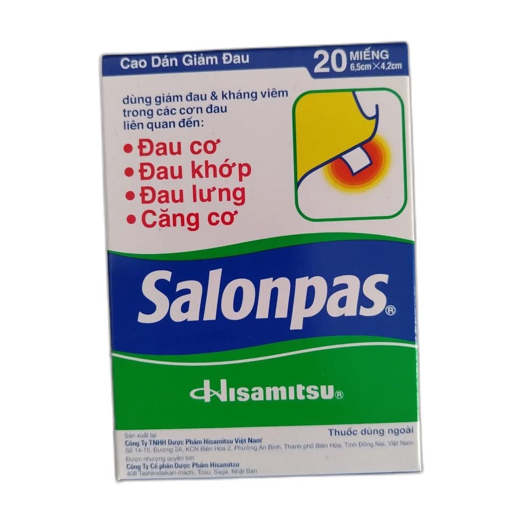 Salonpas Methyl salicylate 6.29% / dl-Camphor 1.24% / l-Menthol 5.71% / Tocopherol acetate 2.00%