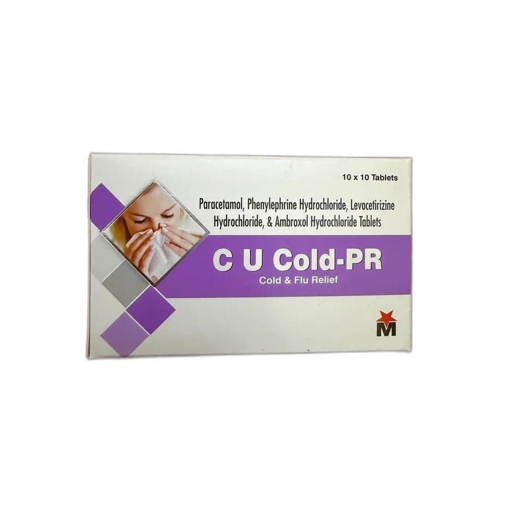 C U Cold-PR Paracetamol 500 mg / Phenylephrine HCl 5 mg / Levocetirizine HCl 5 mg / Ambroxol HCl 30 mg
