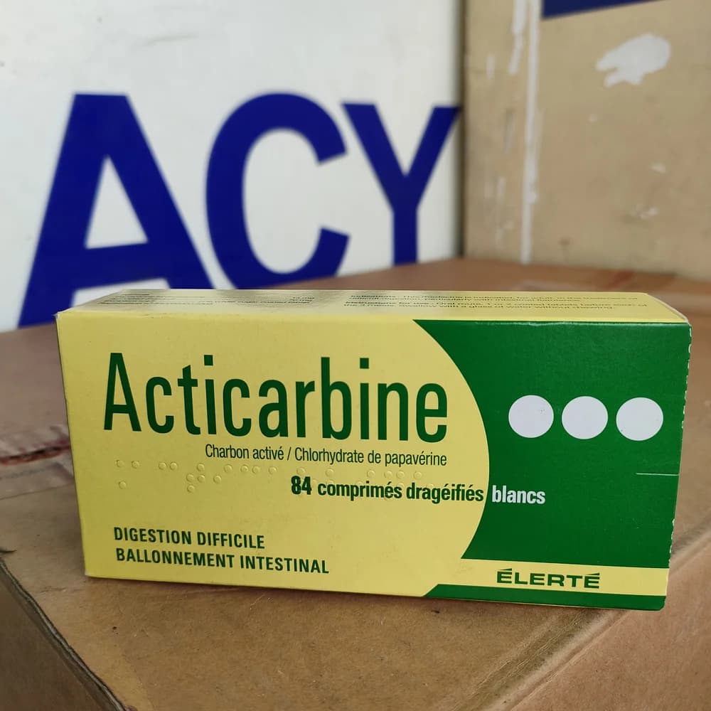 Acticarbine Activated charcoal 70 mg / Papaverine HCl 14 mg
