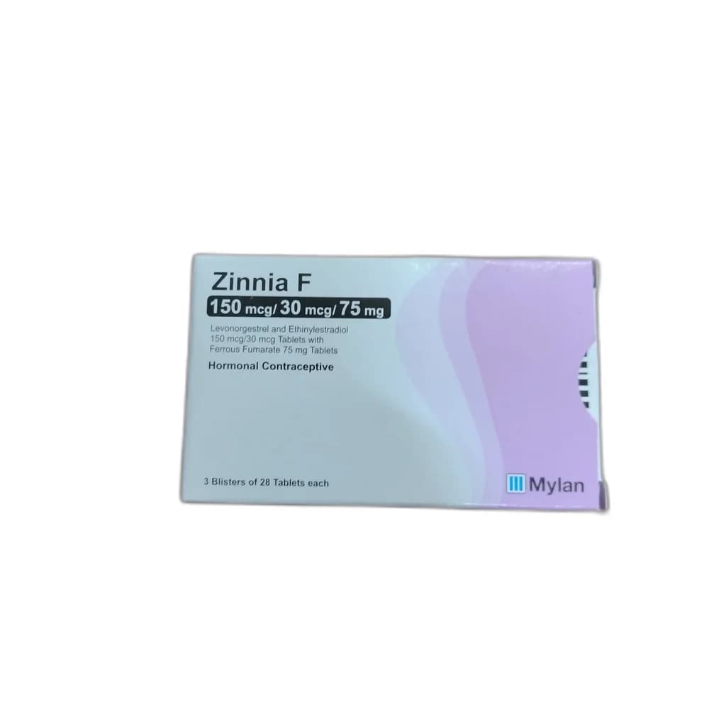Zinnia F 150 mcg / 30 mcg / 75 mg