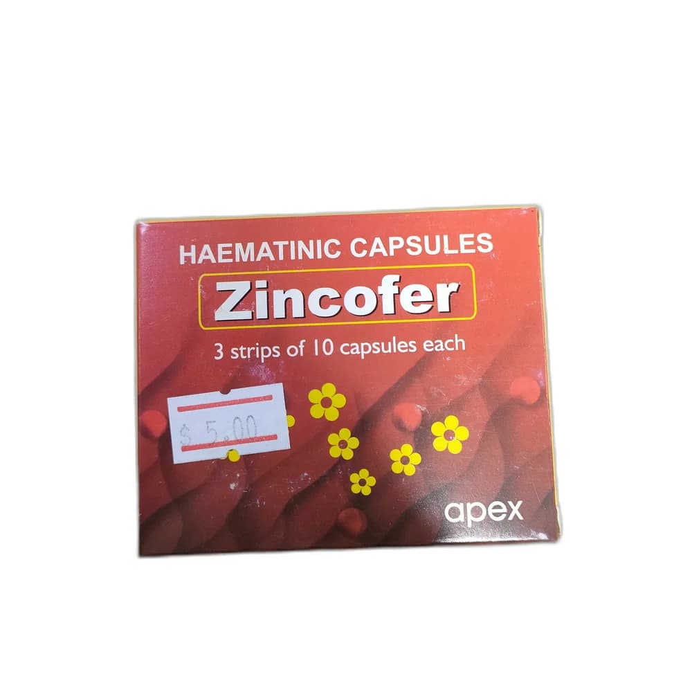 Zincofer 350 mg / 5 mcg / 1 mg / 75 mg / 1.5 mg / 55 mg