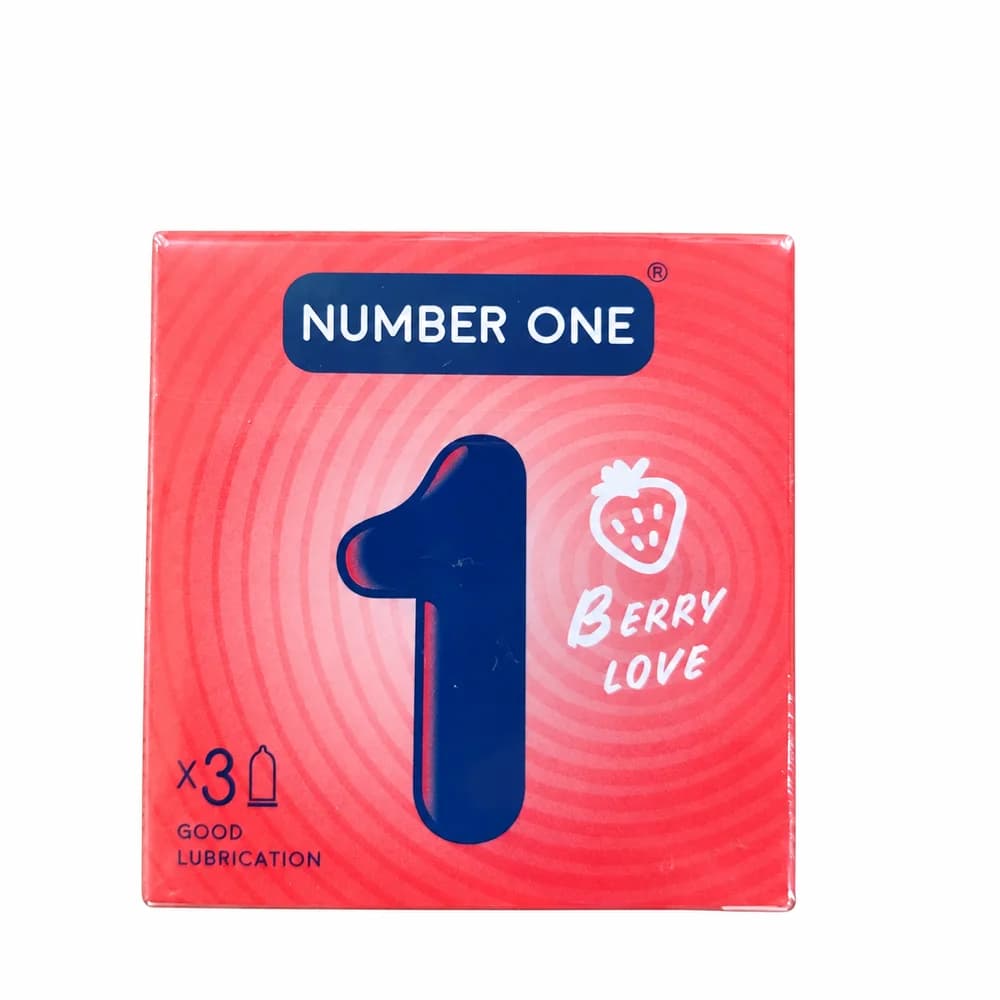 Number 1 Strawberry Condom Width 49 ± 2 mm / Length min. 180 mm