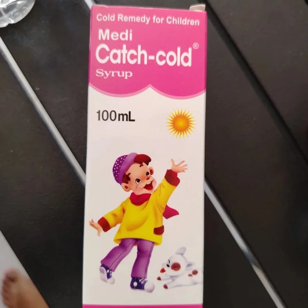 Medi Catch-cold Syrup Per 100 mL: Acetaminophen 1000 mg, Chlorpheniramine maleate 12.5 mg, Dextromethorphan HBr 75 mg, DL-Methylephedrine HCl 125 mg (100 mL)