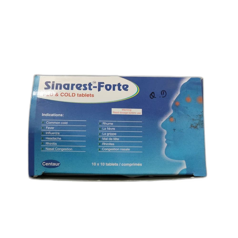 Sinarest-Forte Paracetamol 500 mg + Phenylephrine HCl 10 mg + Chlorphenamine Maleate 2 mg + Caffeine 30 mg