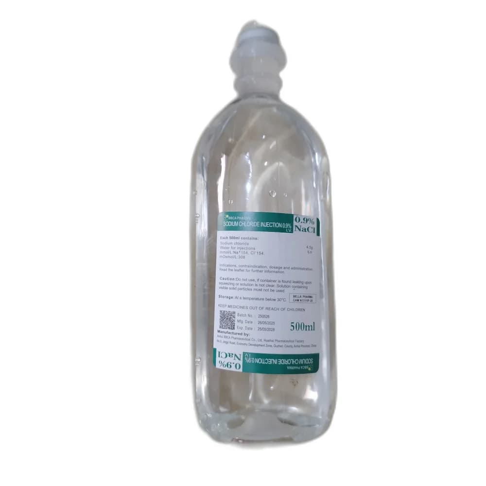 BBCA Pharma Sodium Chloride Injection 0.9% 0.9%, 500 ml