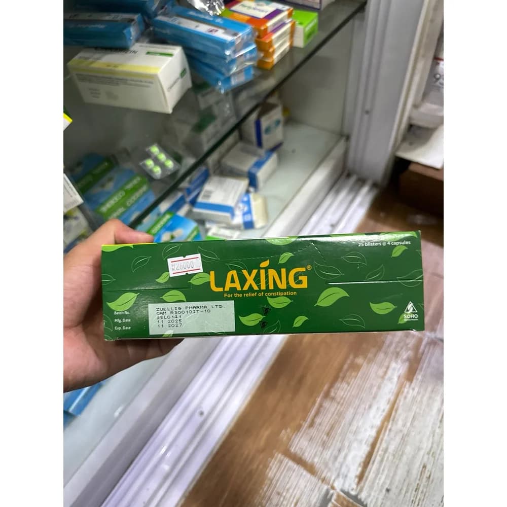 Laxing Natural laxative capsules, 25 blisters of 4 capsules