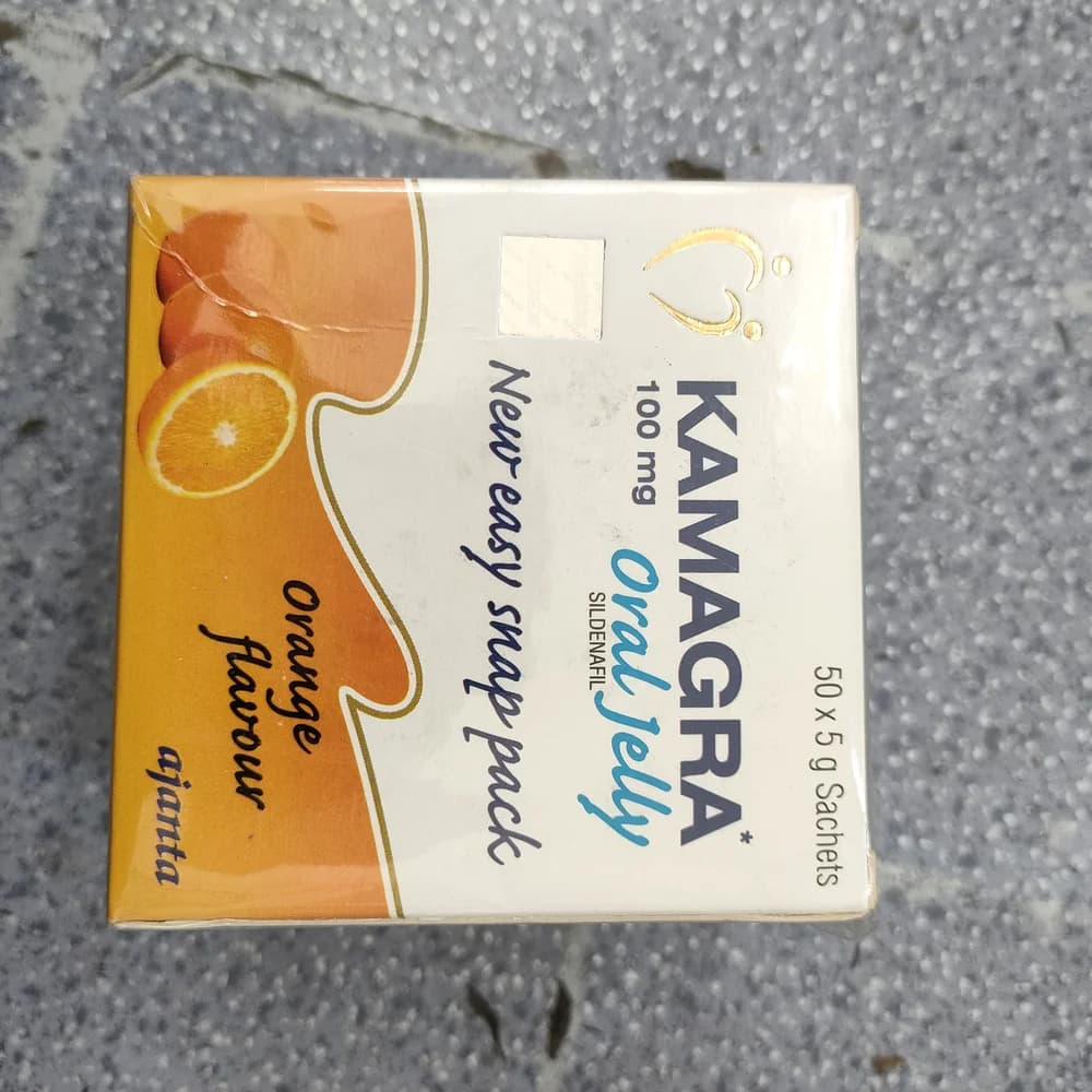 Kamagra 100 mg Oral Jelly (Orange Flavour) 100 mg per 5 g sachet