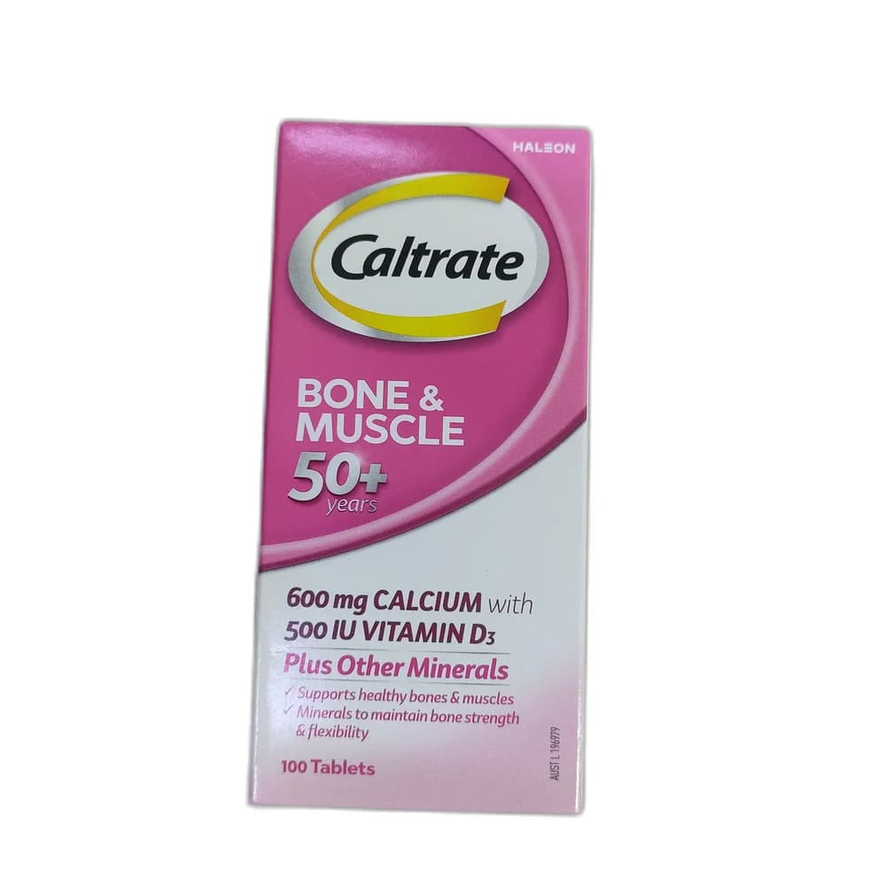 Caltrate Bone & Muscle 50+ Years Calcium 600 mg + Vitamin D3 12.5 µg (500 IU)
