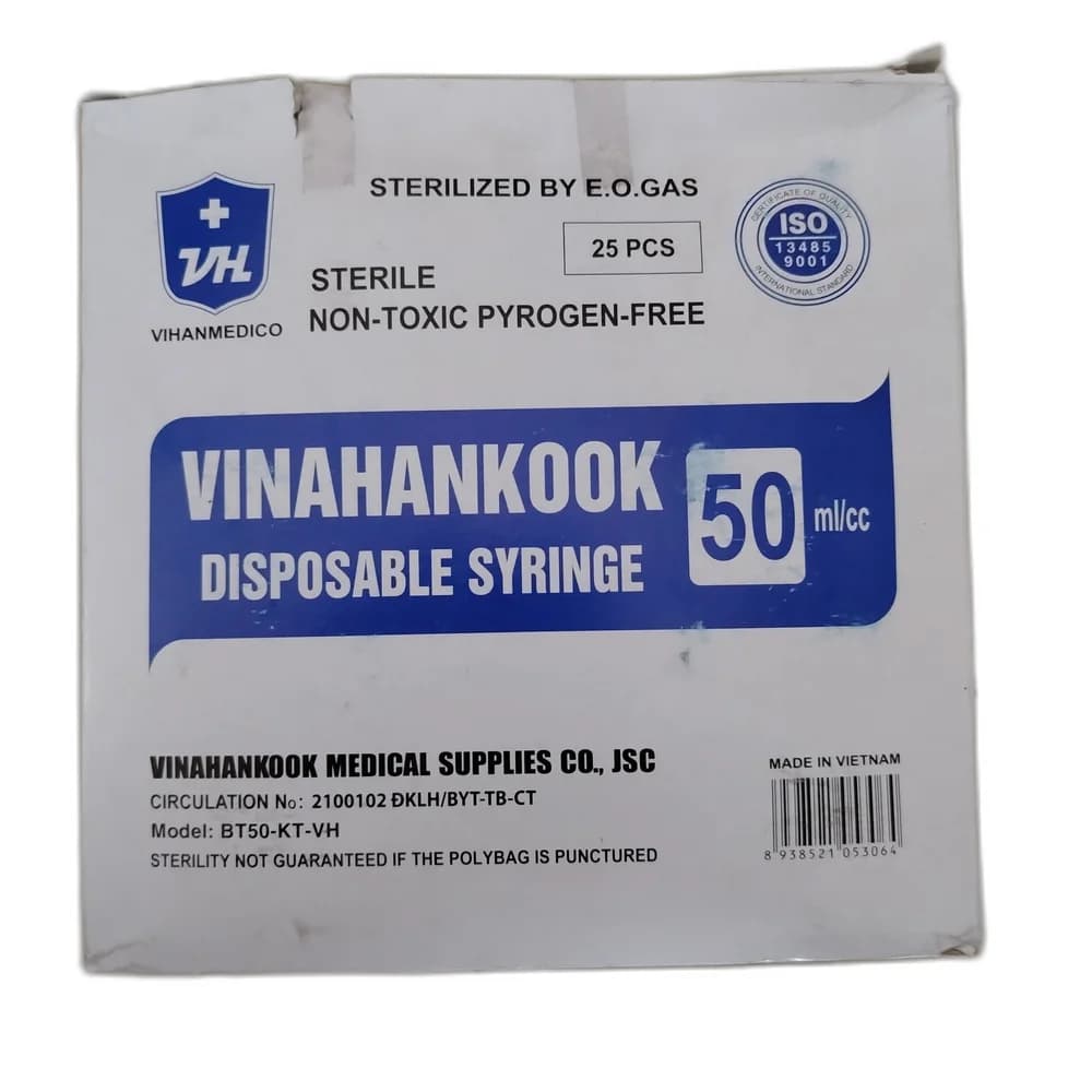 Vinahankook Disposable Syringe 50ml 50 ml/cc