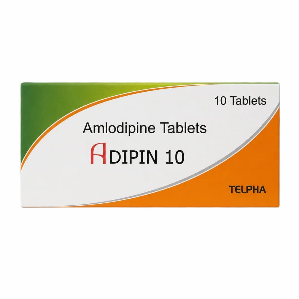Adipin 10 Amlodipine 10 mg per tablet