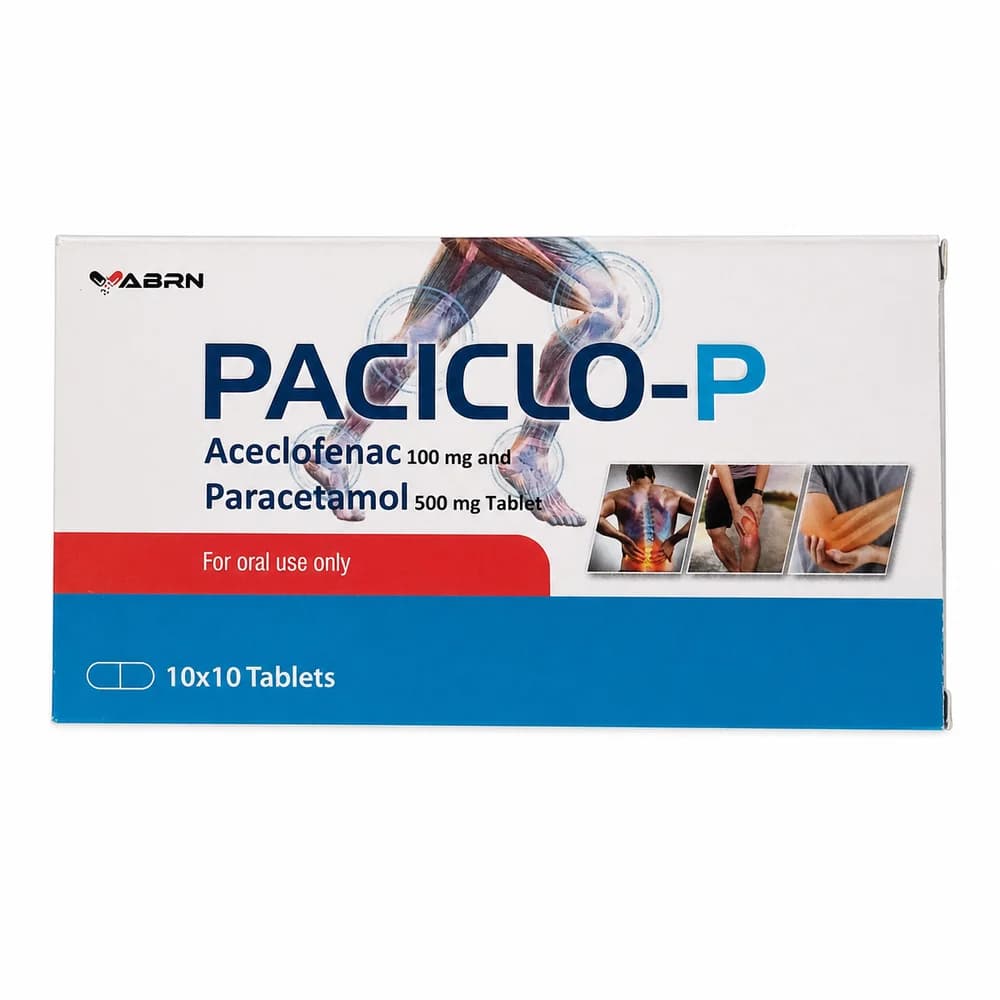 Paciclo-P Aceclofenac 100 mg / Paracetamol 500 mg tablet