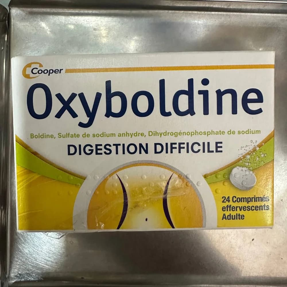 Oxyboldine 0.5 mg / 54 mg / 132 mg effervescent tablets