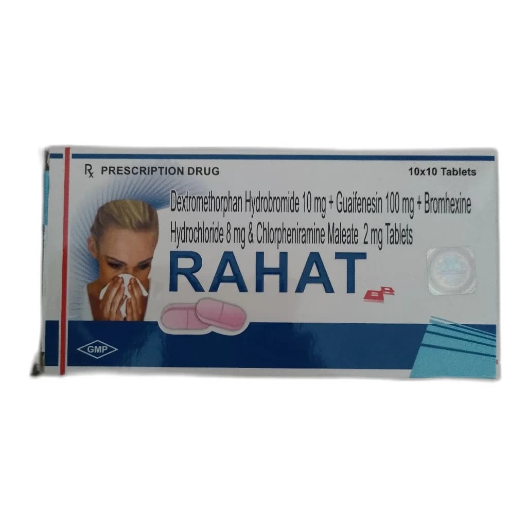Rahat 10 mg / 100 mg / 8 mg / 2 mg