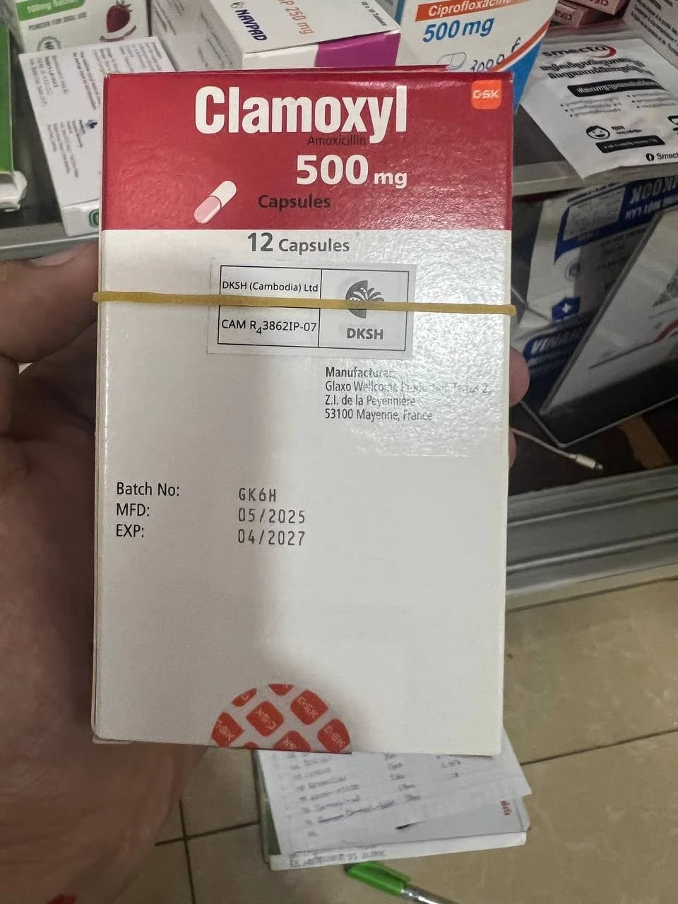 Clamoxyl 250 Amoxicillin 250mg suspension sachets