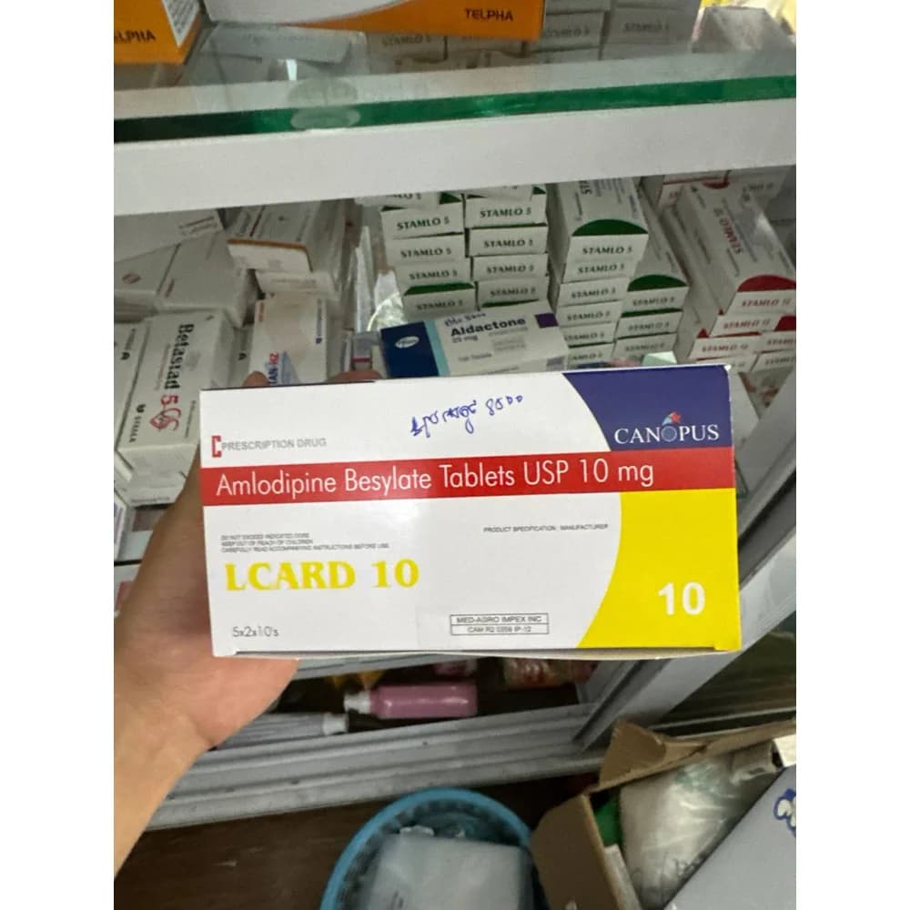 Lcard 10 Amlodipine 10 mg per tablet