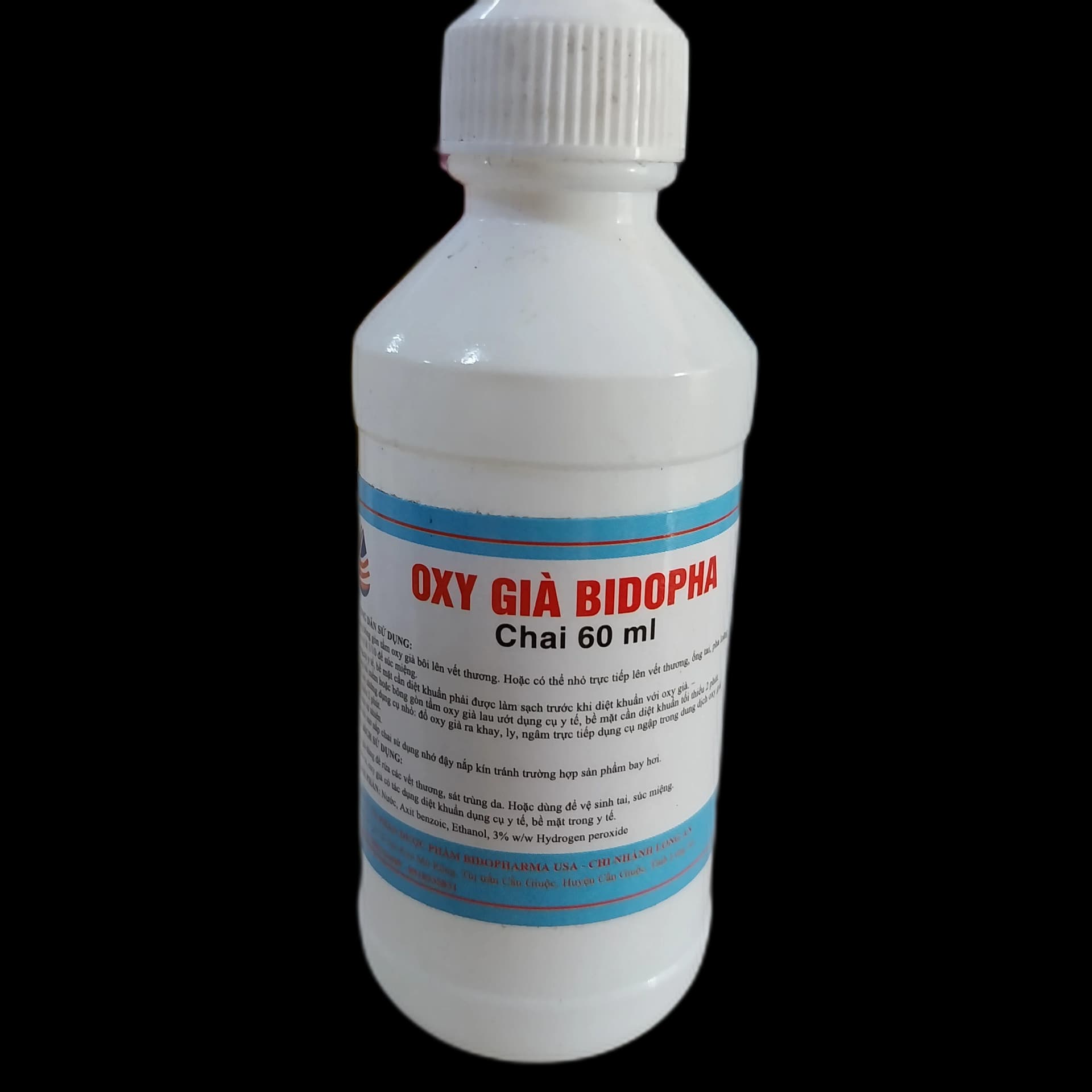 Oxy Gia Bidopha Chai 60ml Hydrogen Peroxide 3%, 60ml
