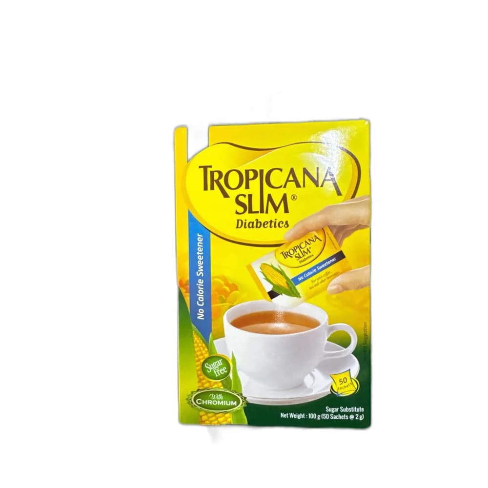 Tropicana Slim Diabetics no-calorie sweetener, 50 sachets x 2 g