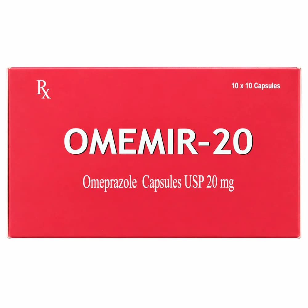 Omemir Omeprazole 20 mg per capsule