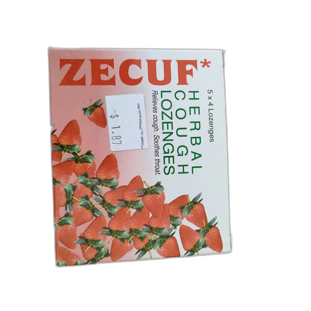 Zecuf Herbal Cough Lozenges Strawberry 5 × 4 lozenges