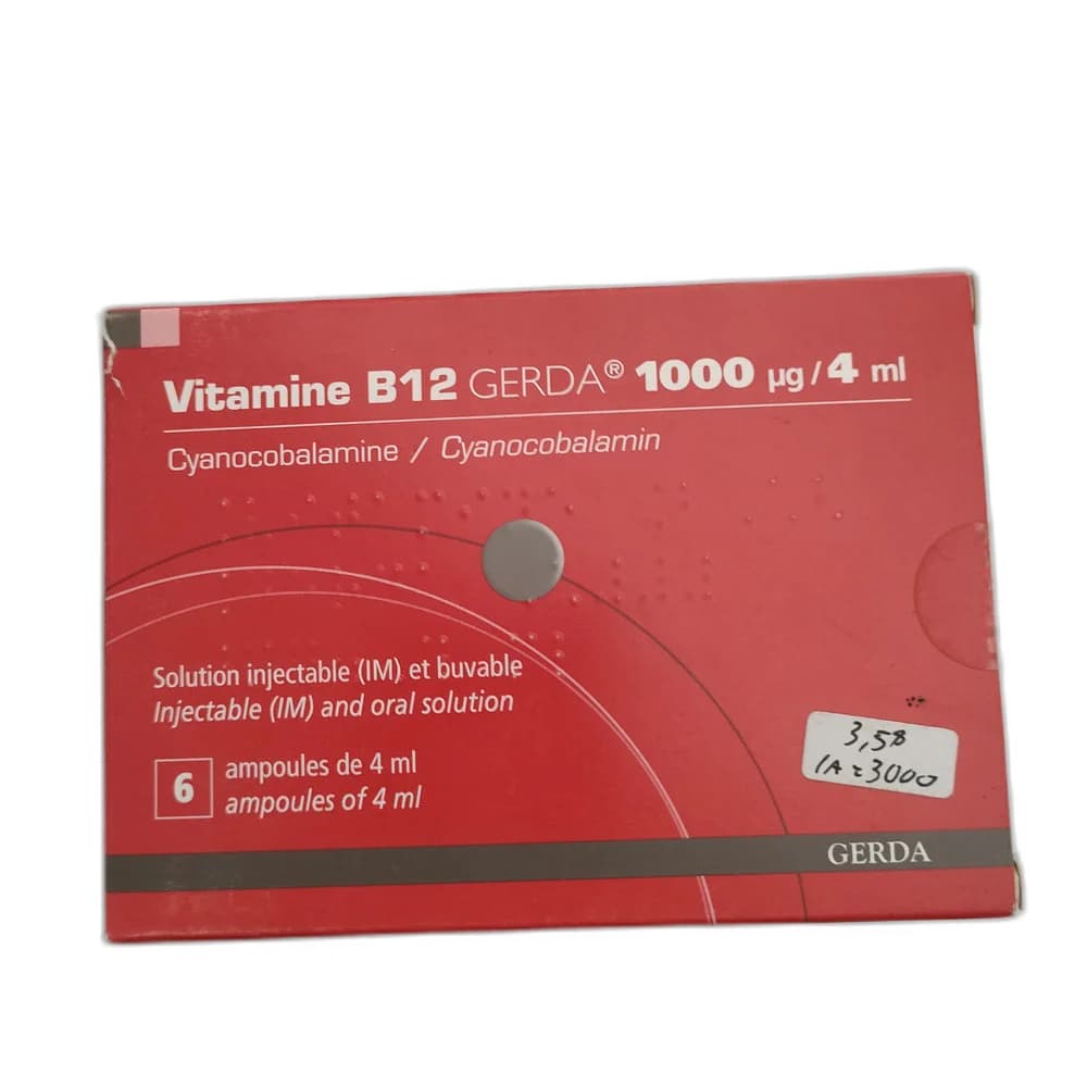 Vitamine B12 GERDA 1000 µg / 4 ml