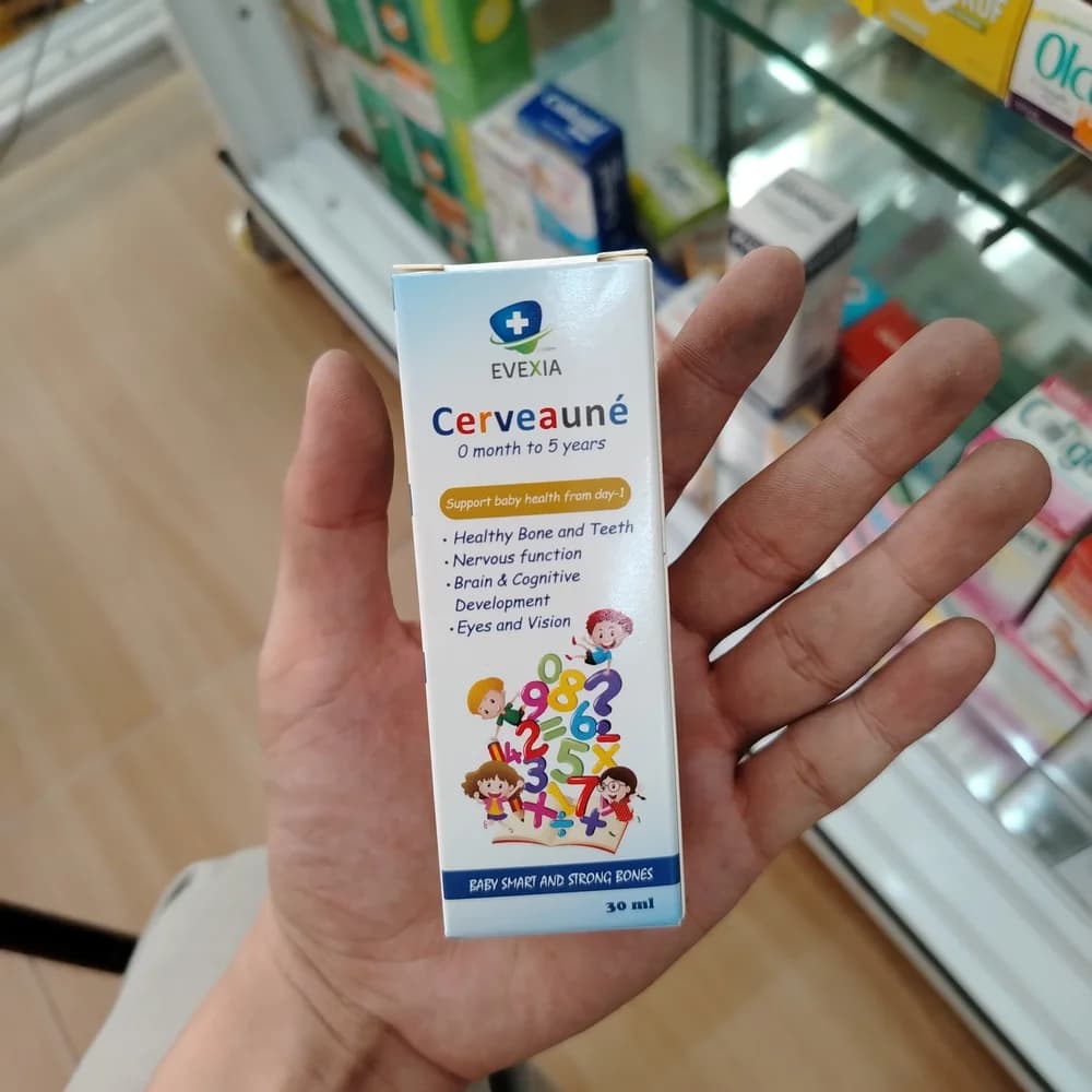 Cerveauné Vitamin D3 400 IU (10 mcg) + DHA 1 mg per 10 drops