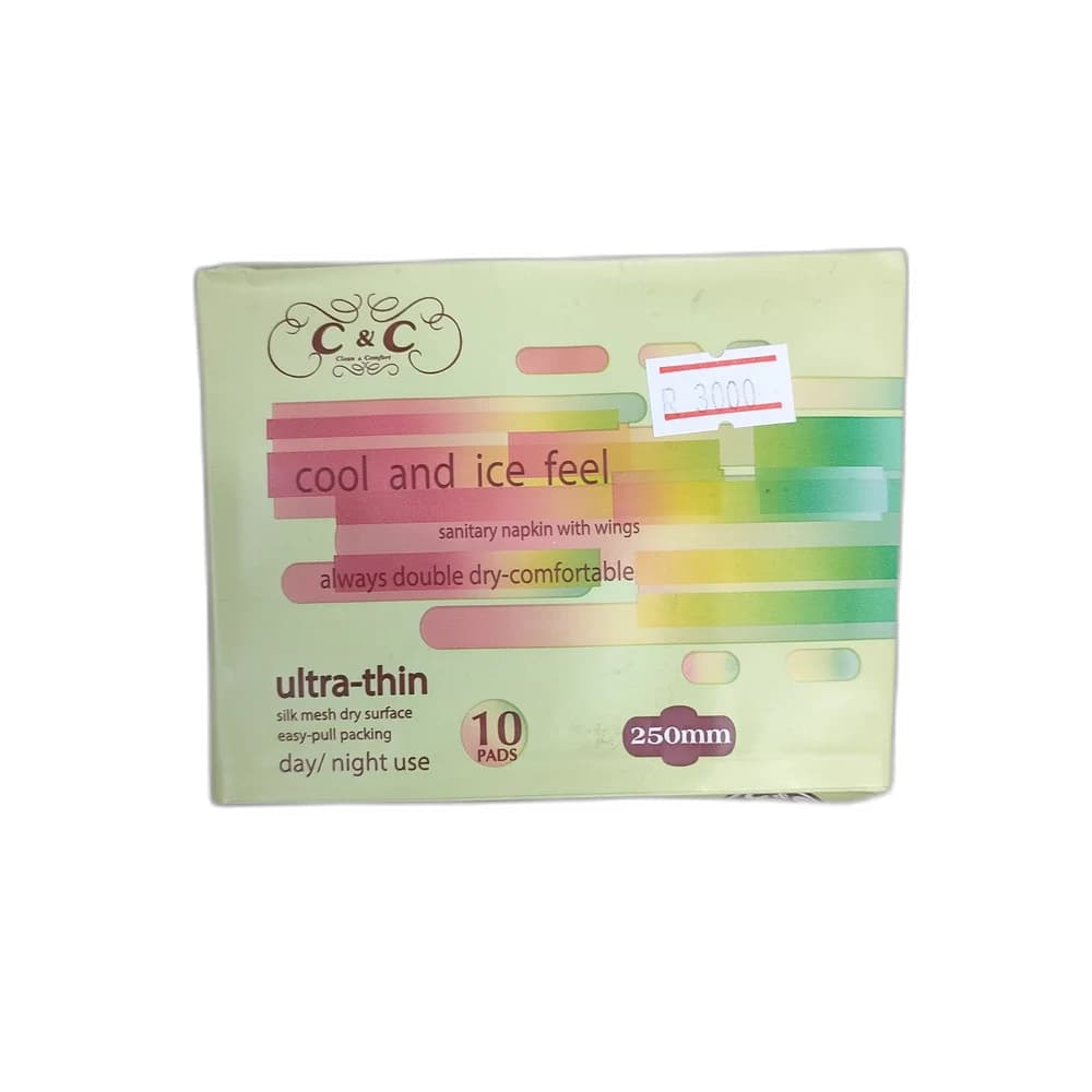 C&C Cool and Ice Feel Ultra-Thin 250 mm, 10 pads
