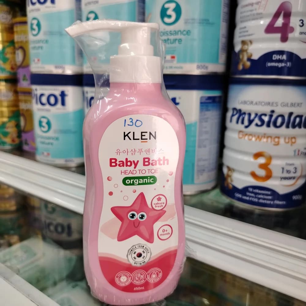 KLEN Baby Bath Head to Toe Organic Sakura Fresh, 450 ml