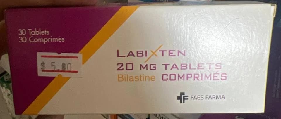 Lubixten Bilastine 20mg