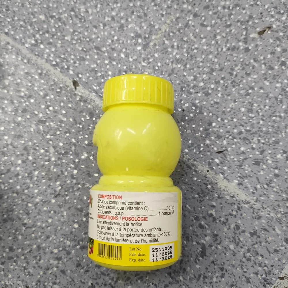 Chea Chamnan Vitamin C (Bear-shaped bottle, Yellow) 10 mg per tablet