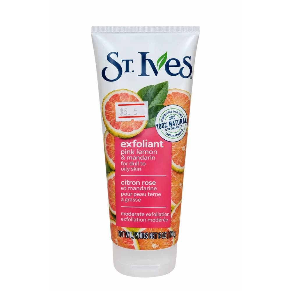 St. Ives Radiant Skin Pink Lemon & Mandarin Orange Face Scrub (6 oz / 170g)