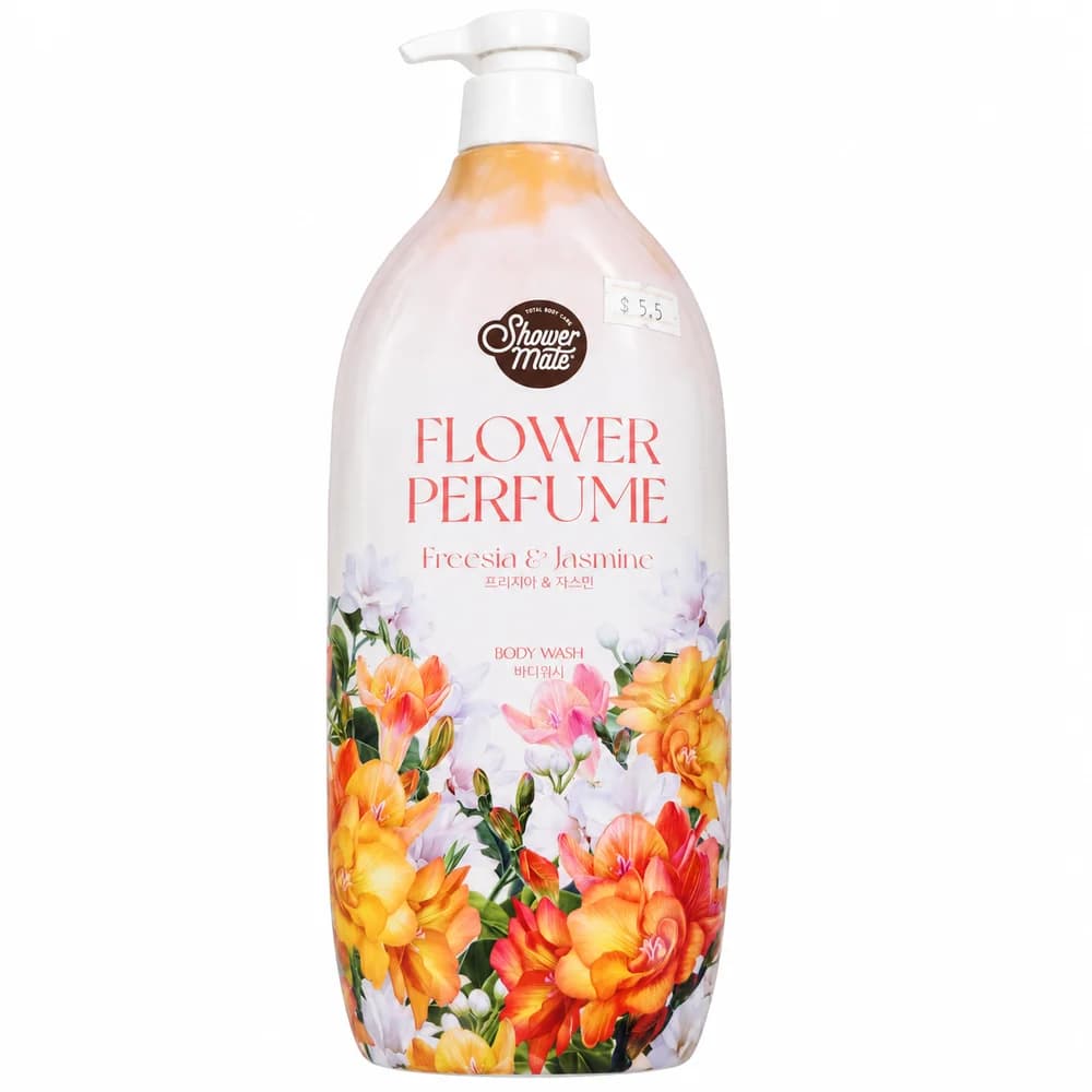 Aekyung Shower Mate Flower Perfume Body Wash (Freesia & Jasmine) 875 mL / 900 g