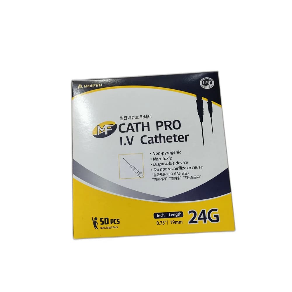 MF Cath Pro I.V Catheter 24G 24G, 0.75 inch / 19 mm