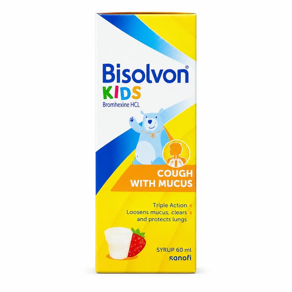 Bisolvon Kids Syrup Bromhexine hydrochloride 4 mg per 5 ml, 60 ml