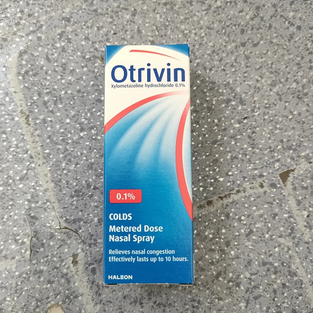 Otrivin 0.1% Nasal Spray Xylometazoline HCl 1 mg/mL (0.1%); 10 mL metered-dose bottle