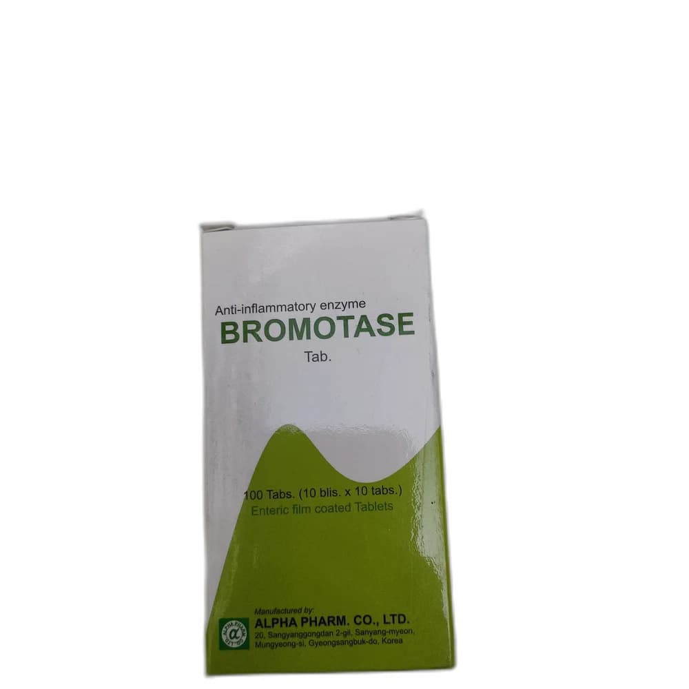 Bromotase Bromelain 40 mg + Crystallized Trypsin 1 mg per tablet