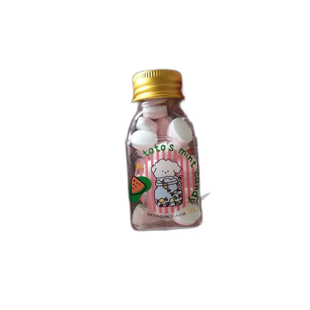 Toto's Mint Candy (Watermelon Flavour) Candy bottle