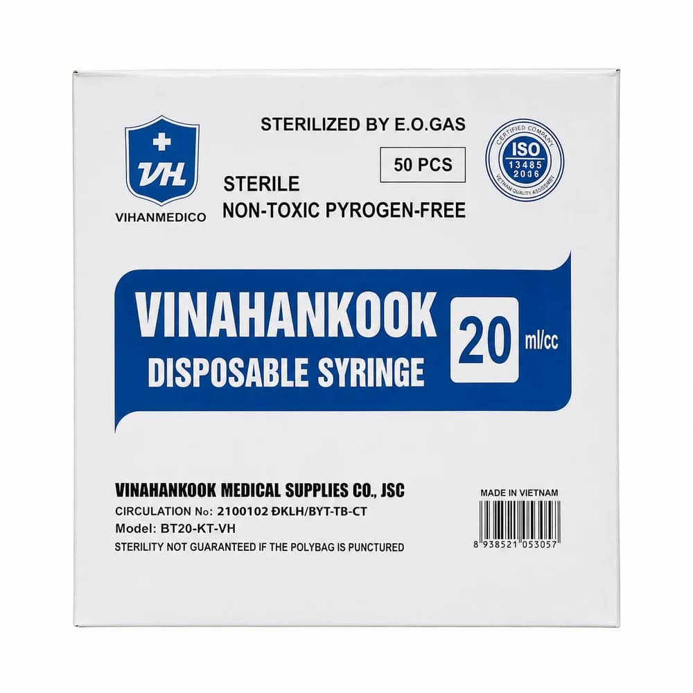 Vinahankook Disposable Syringe 20 mL/cc