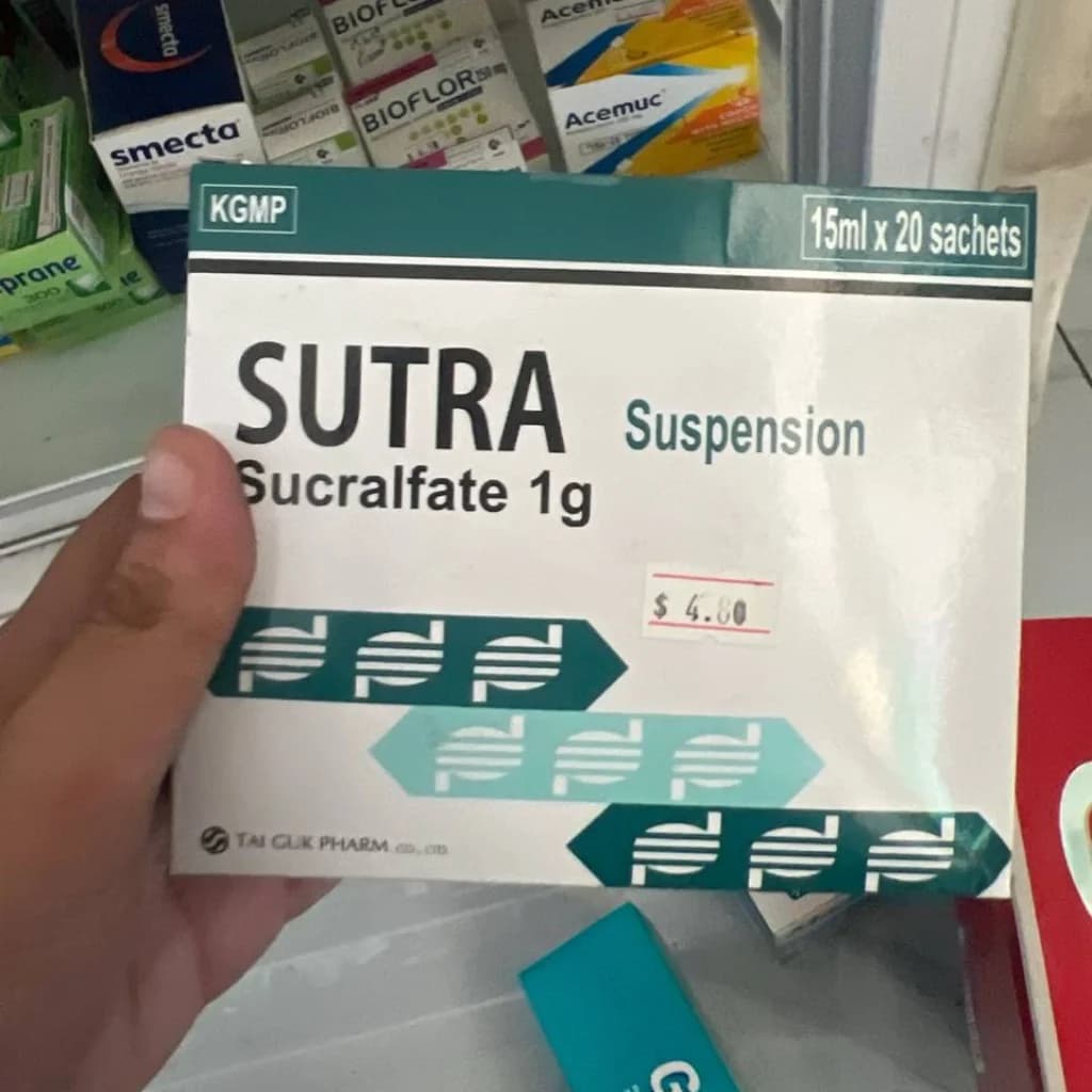 SUTRA Suspension Sucralfate 1 g per 15 ml sachet