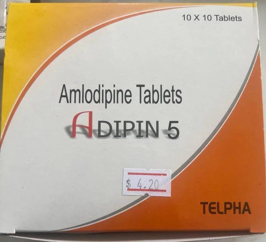 Adipin 5 Amlodipine 5mg