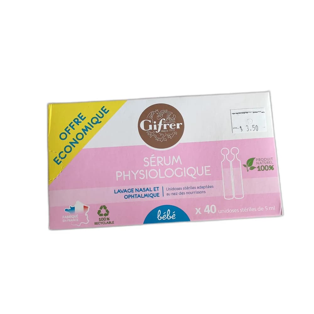 Gifrer Sérum Physiologique 0.9%, 5 mL