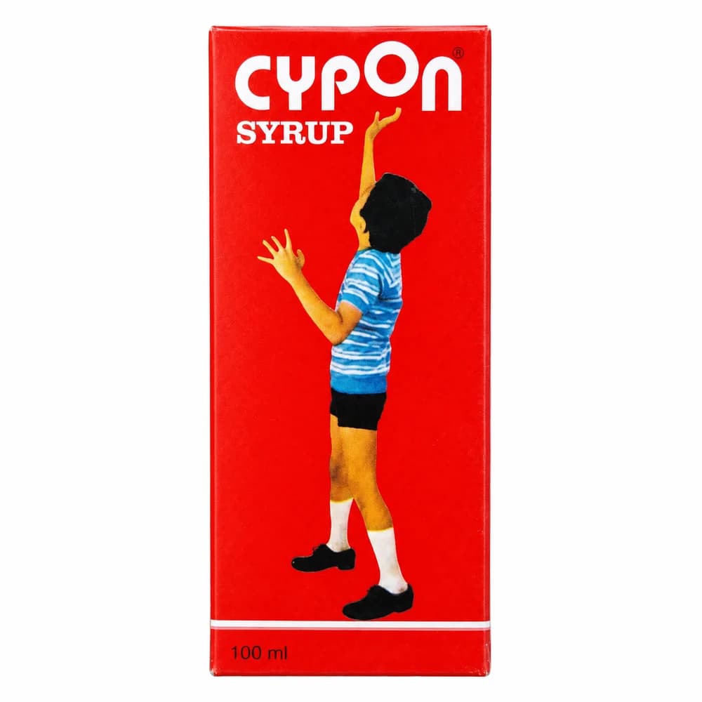 Cypon Cyproheptadine hydrochloride 2 mg + tricholine citrate 275 mg + sorbitol 2 g per 5 mL